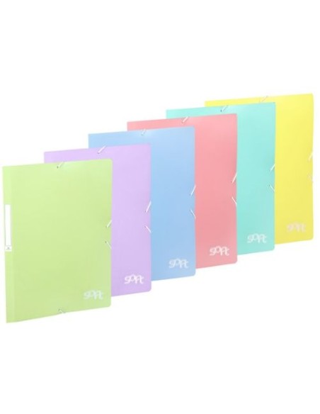 EXP 30 CARPETAS Fº GOMAS Y SOLAPAS PP COLORES SURTIDOS SOFT